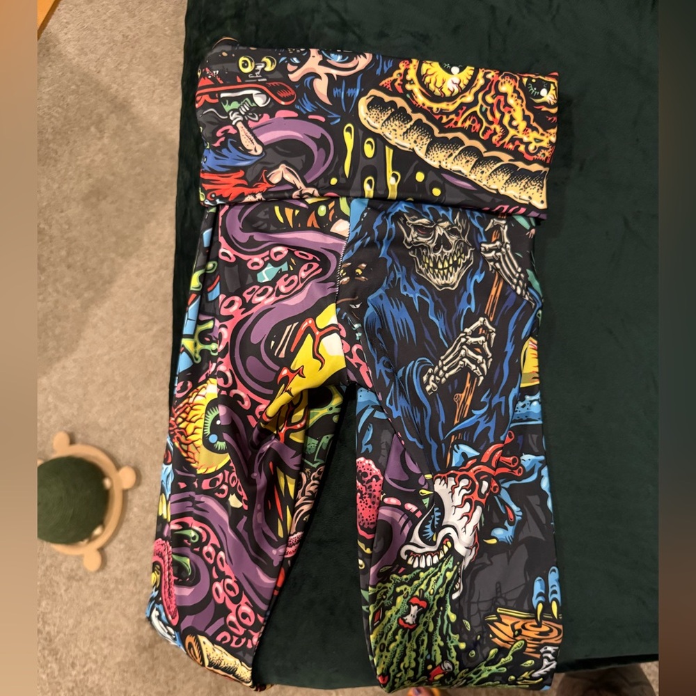 Grassroots jimbo Phillips multicolored yoga leggings size small EUC - Picture 15 of 16